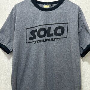 Star Wars gray black short sleeve t-shirt, Solo, the Star Wars Story, men's L